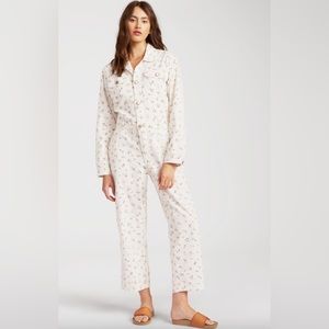 Billabong Just Work It Floral Jumpsuit Boilersuit